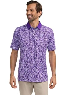 TCU Horned Frogs Mens Purple Poppies Short Sleeve Fashion Polo