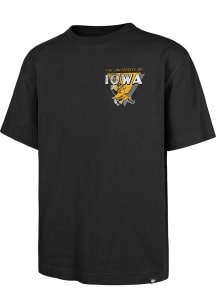 47 Iowa Hawkeyes Black Under Bar Football Foundation Short Sleeve Fashion T Shirt