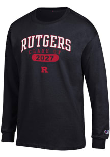 Champion Rutgers Scarlet Knights Black Class of 2027 Jersey Long Sleeve T Shirt