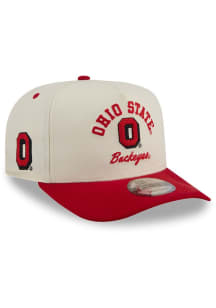New Era Ohio State Buckeyes Arched 9FIFTY A Frame Adjustable Hat - White