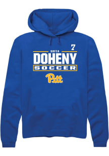 Sofia Doheny Pitt Panthers Mens Blue NIL Stacked Box Player Hood