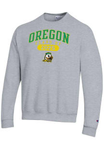 Champion Oregon Ducks Mens Grey Class of 2025 Powerblend Long Sleeve Crew Sweatshirt