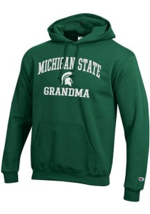 Champion Michigan State Spartans Mens Green Grandma Powerblend Long Sleeve Hoodie