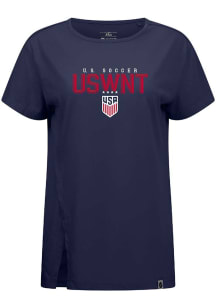 Levelwear USWNT Womens Navy Blue Influx Carve Short Sleeve T-Shirt