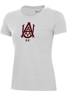 Under Armour Alabama A&M Bulldogs Womens Silver Performance Short Sleeve T-Shirt