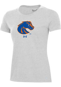 Under Armour Boise State Broncos Womens Silver Performance Short Sleeve T-Shirt