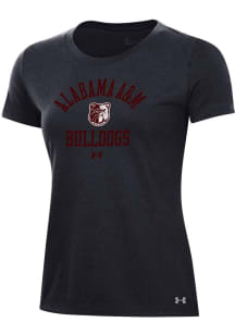 Under Armour Alabama A&M Bulldogs Womens Black Performance Short Sleeve T-Shirt