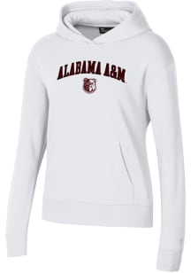 Under Armour Alabama A&M Bulldogs Womens White Rival Hooded Sweatshirt