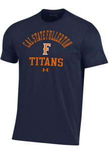 Under Armour Cal State Fullerton Titans Navy Blue Arched Performance Short Sleeve T Shirt