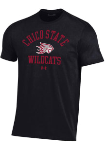Under Armour CSU Chico Wildcats Black Arched Performance Short Sleeve T Shirt