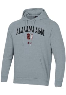 Under Armour Alabama A&M Bulldogs Mens Grey Rival Long Sleeve Hoodie