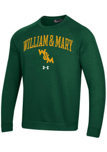Under Armour William & Mary Tribe Mens Green Rival Long Sleeve Crew Sweatshirt