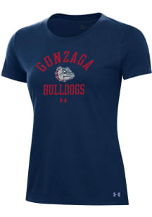 Under Armour Gonzaga Bulldogs Womens Navy Blue Performance Short Sleeve T-Shirt