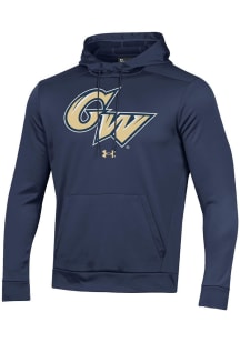 Under Armour George Washington Revolutionaries Mens Navy Blue Fleece Logo Hood