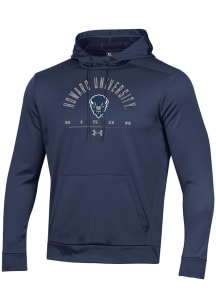 Under Armour Howard Bison Mens Navy Blue Arched Fleece Hood