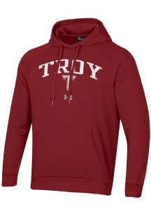 Under Armour Troy Trojans Mens Cardinal Rival Long Sleeve Hoodie