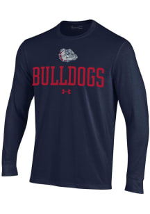 Under Armour Gonzaga Bulldogs Navy Blue Performance Long Sleeve T Shirt