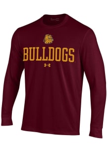 Under Armour UMD Bulldogs Maroon Performance Long Sleeve T Shirt