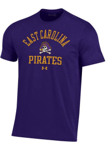 Under Armour East Carolina Pirates Purple Arched Performance Short Sleeve T Shirt