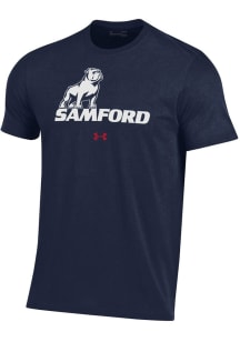 Under Armour Samford University Bulldogs Navy Blue Performance Short Sleeve T Shirt