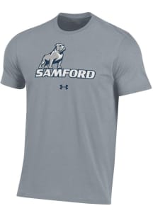 Under Armour Samford University Bulldogs Grey Performance Short Sleeve T Shirt