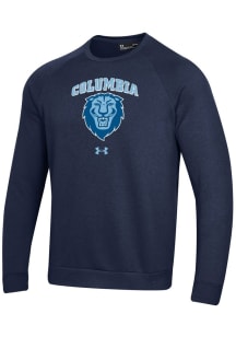 Under Armour Columbia University Lions Mens Navy Blue Rival Long Sleeve Crew Sweatshirt