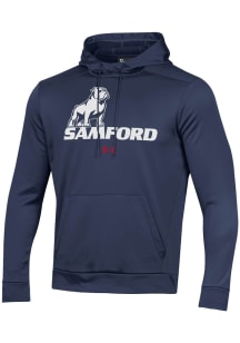 Under Armour Samford University Bulldogs Mens Navy Blue Fleece Hood