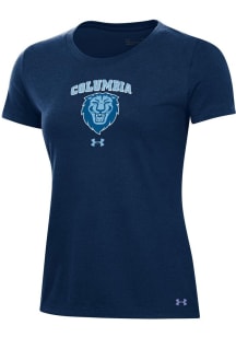 Under Armour Columbia University Lions Womens Navy Blue Performance Short Sleeve T-Shirt