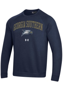 Under Armour Georgia Southern Eagles Mens Navy Blue Rival Long Sleeve Crew Sweatshirt