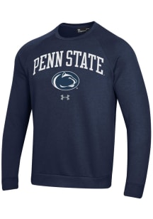 Under Armour Penn State Nittany Lions Mens Navy Blue Rival Long Sleeve Crew Sweatshirt