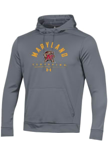 Under Armour Maryland Terrapins Mens Grey Fleece Hood