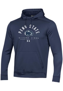 Under Armour Penn State Nittany Lions Mens Navy Blue Logo Fleece Hood
