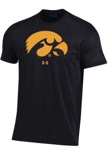 Under Armour Iowa Hawkeyes Black Logo Performance Short Sleeve T Shirt