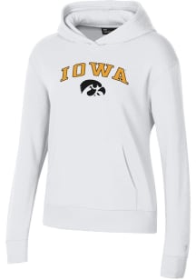 Under Armour Iowa Hawkeyes Womens White Rival Hooded Sweatshirt