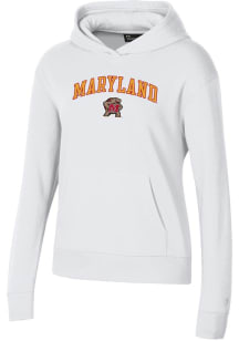 Under Armour Maryland Terrapins Womens White Rival Design Hooded Sweatshirt