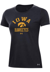 Under Armour Iowa Hawkeyes Womens Black Performance Short Sleeve T-Shirt