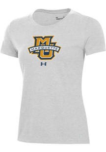 Under Armour Marquette Golden Eagles Womens Silver Performance Short Sleeve T-Shirt