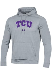 Under Armour TCU Horned Frogs Mens Grey Fleece Hood
