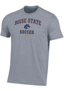 Under Armour Boise State Broncos Grey Soccer Performance Short Sleeve T Shirt