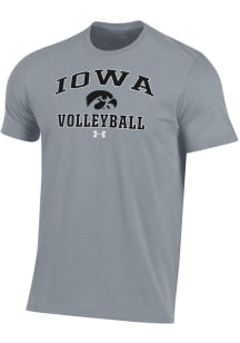 Under Armour Iowa Hawkeyes Grey Volleyball Performance Short Sleeve T Shirt