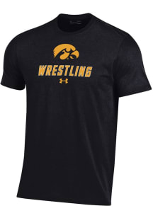 Under Armour Iowa Hawkeyes Black Performance Short Sleeve T Shirt