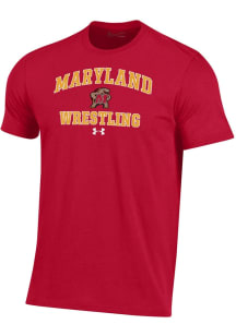Under Armour Maryland Terrapins Red Wrestling Performance Short Sleeve T Shirt