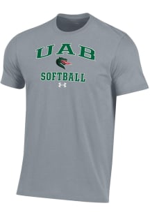Under Armour UAB Blazers Grey Softball Performance Short Sleeve T Shirt