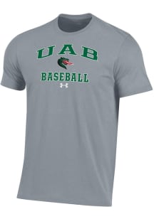 Under Armour UAB Blazers Grey Baseball Performance Short Sleeve T Shirt