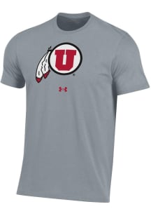 Under Armour Utah Utes Grey Performance Short Sleeve T Shirt