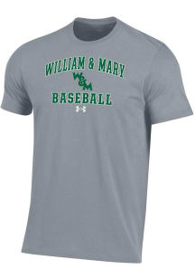 Under Armour William & Mary Tribe Grey Baseball Performance Short Sleeve T Shirt