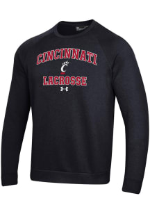 Under Armour Cincinnati Bearcats Mens Black Lacrosse Rival Long Sleeve Crew Sweatshirt