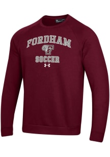 Under Armour Fordham Rams Mens Maroon Soccer Rival Long Sleeve Crew Sweatshirt