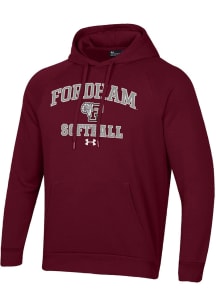 Under Armour Fordham Rams Mens Maroon Softball Rival Long Sleeve Hoodie