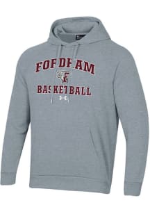 Under Armour Fordham Rams Mens Grey Basketball Rival Long Sleeve Hoodie